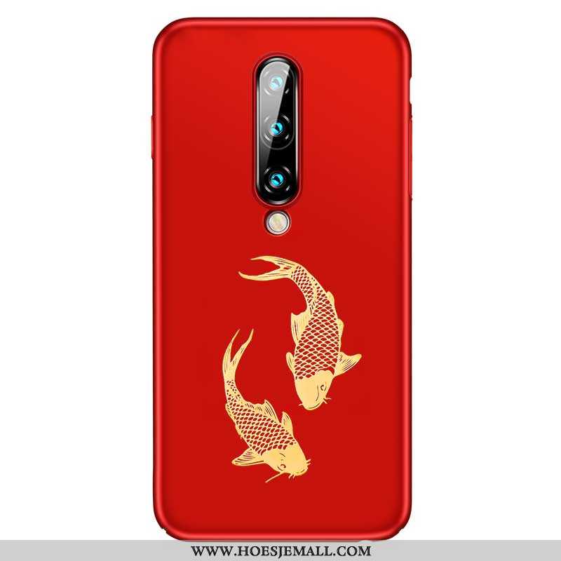 Hoes Oneplus 7 Pro Schrobben Persoonlijk Chinese Stijl Rood Anti-fall Trend Wind