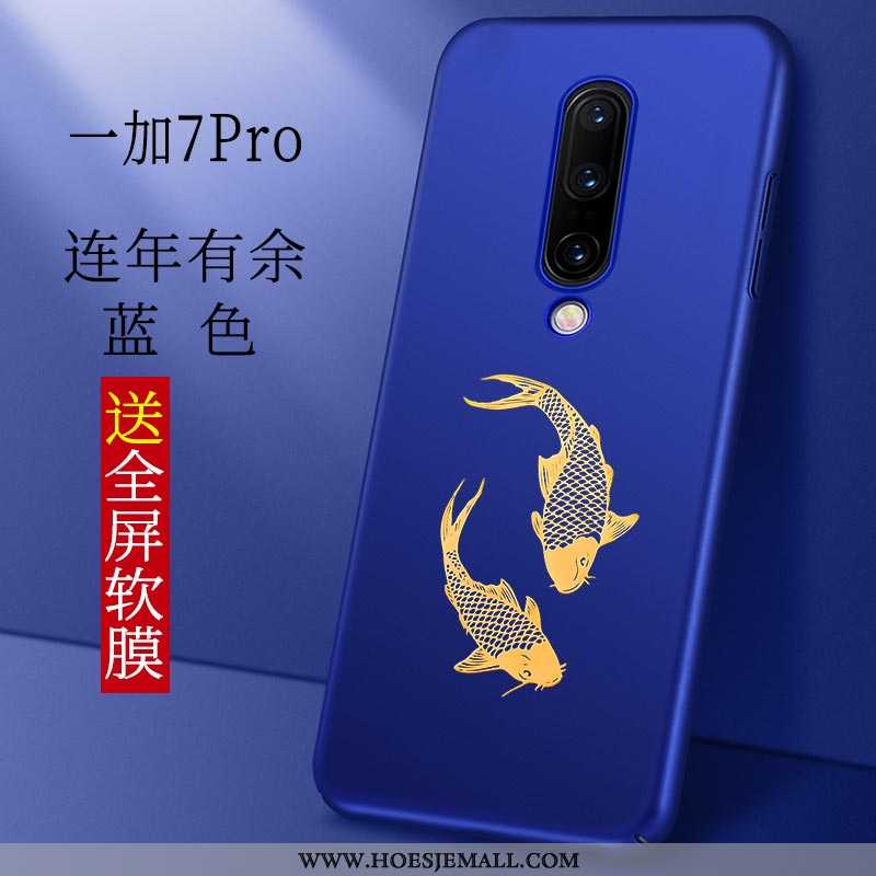 Hoes Oneplus 7 Pro Schrobben Persoonlijk Chinese Stijl Rood Anti-fall Trend Wind