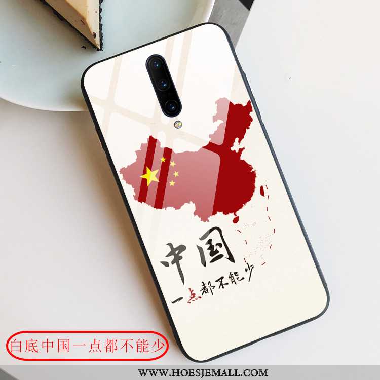 Hoesje Oneplus 7 Pro Scheppend Bescherming Mobiele Telefoon Hoes Ster Chinese Stijl Rood