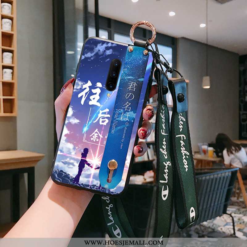 Hoesje Oneplus 7 Pro Zacht Siliconen Trend Lovers Bescherming Mobiele Telefoon Blauw Blauwe