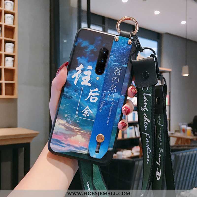 Hoesje Oneplus 7 Pro Zacht Siliconen Trend Lovers Bescherming Mobiele Telefoon Blauw Blauwe