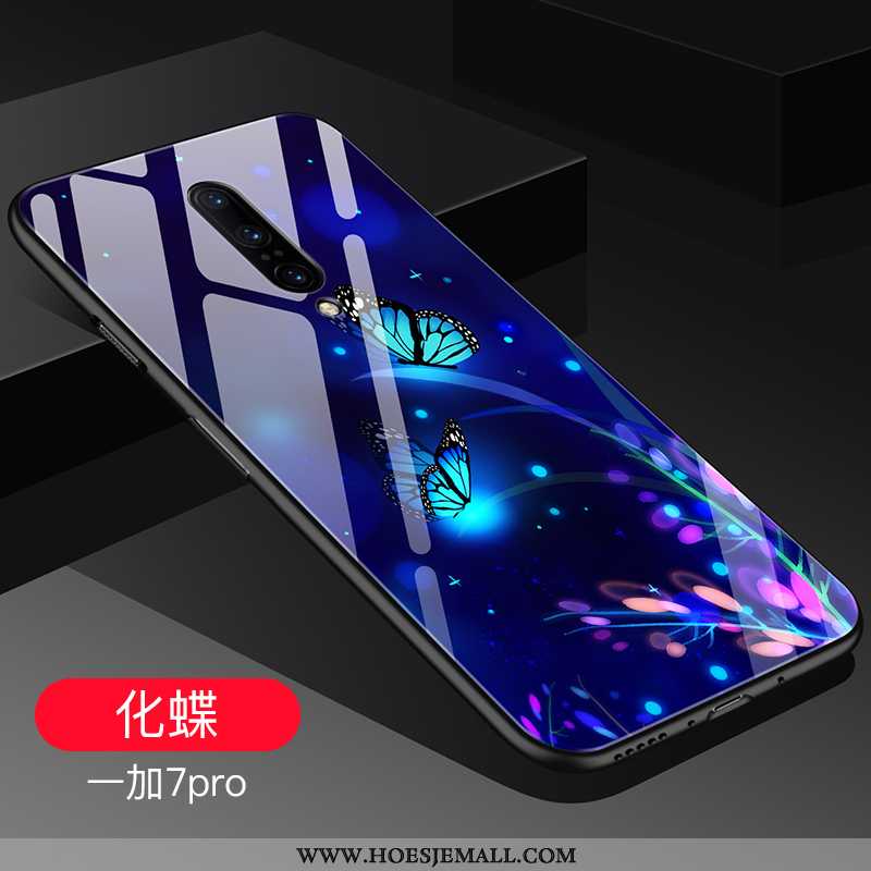 Hoesje Oneplus 7 Pro Scheppend Trend Pas Siliconen Bescherming Net Red Mobiele Telefoon Zwarte