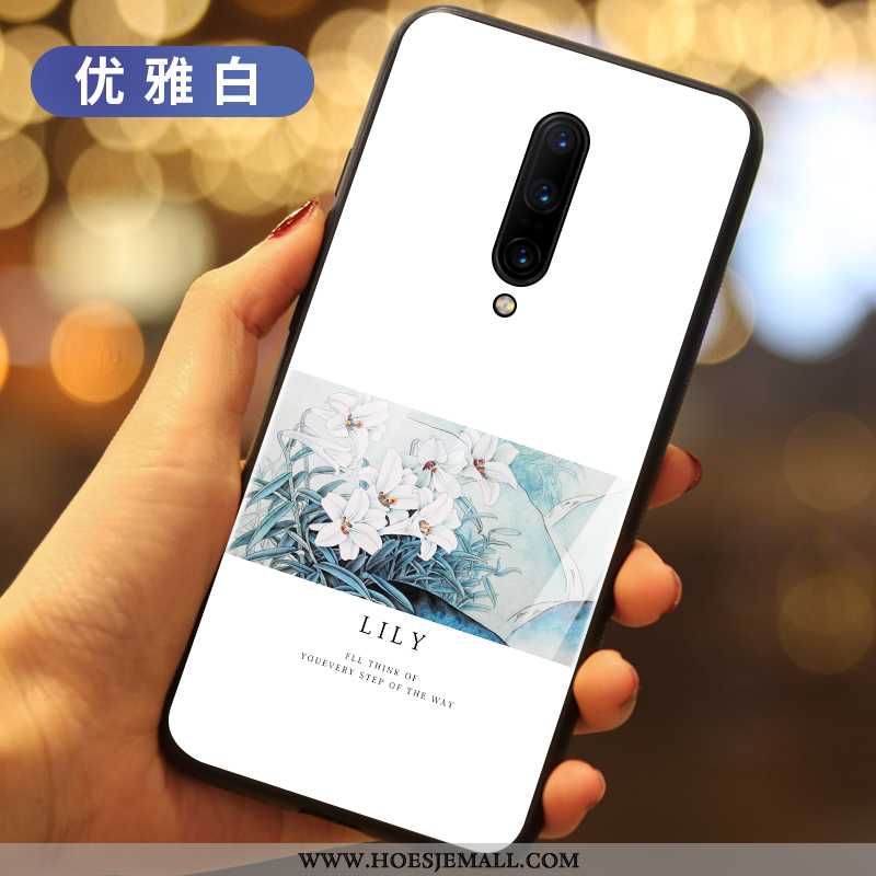 Hoesje Oneplus 7 Pro Trend Super High End Siliconen Anti-fall Hoes Dun Witte