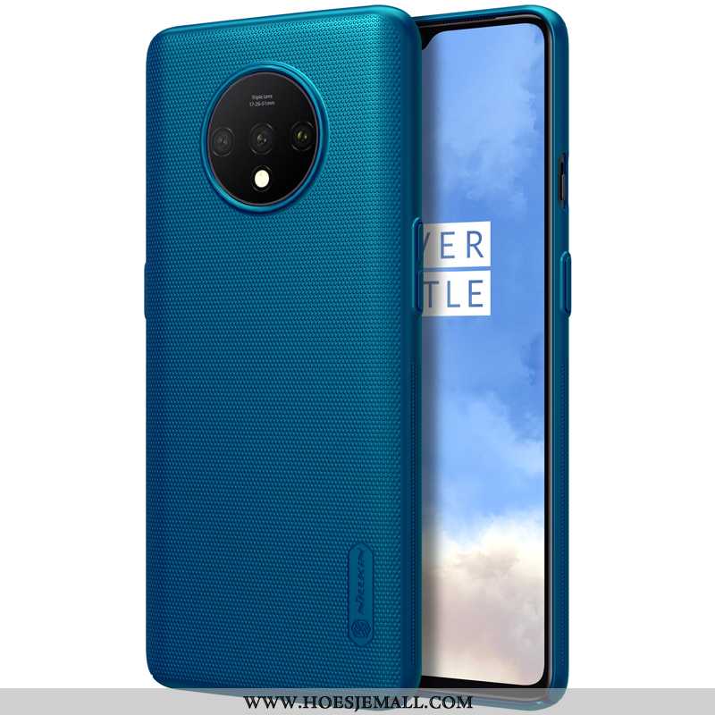 Hoes Oneplus 7t Bescherming Blauw Mobiele Telefoon Hoesje All Inclusive Goud Hard Blauwe