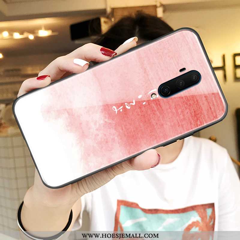 Hoes Oneplus 7t Pro Siliconen Bescherming Super Mooie Lovers Trend Roze