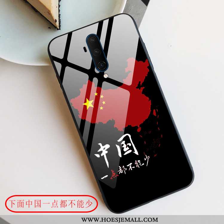 Hoesje Oneplus 7t Pro Bescherming Glas Rood Mobiele Telefoon All Inclusive Chinese Stijl Hoes