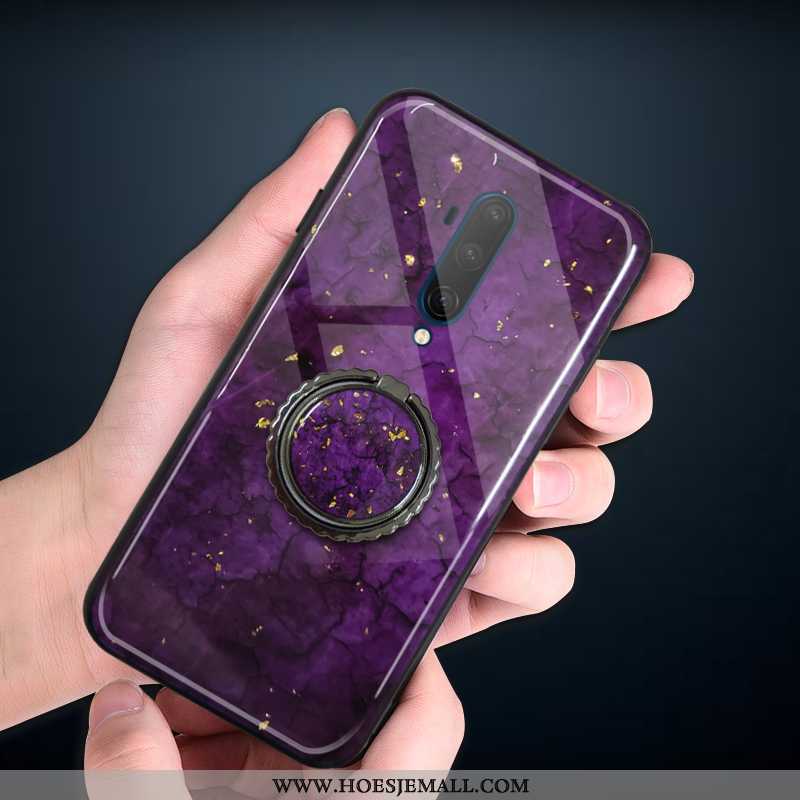 Hoesje Oneplus 7t Pro Bescherming Luxe Anti-fall Mobiele Telefoon All Inclusive Rood Purper