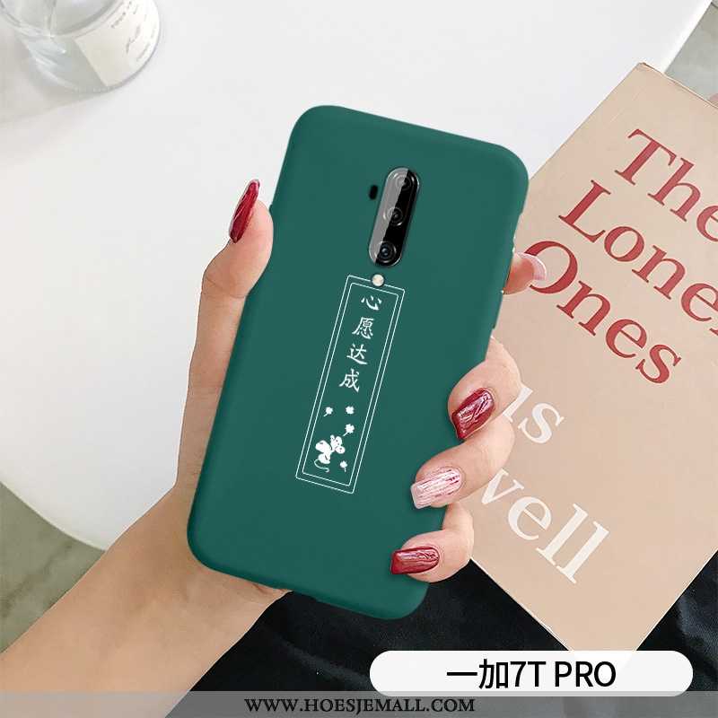 Hoes Oneplus 7t Pro Bescherming Mode All Inclusive Persoonlijk Hoesje Trend Hart Groen