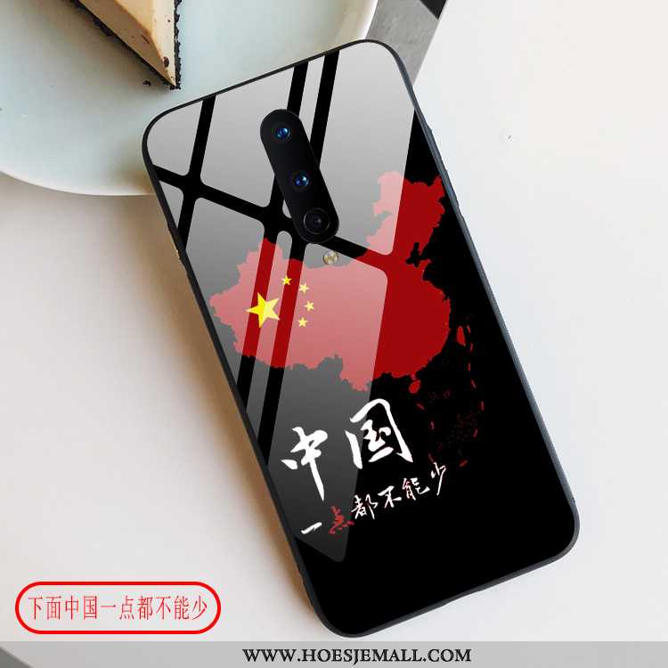 Hoes Oneplus 8 Glas Persoonlijk Anti-fall Hoesje Ster Chinese Stijl All Inclusive Rood