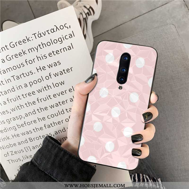 Hoesje Oneplus 8 Mobiele Telefoon Net Red Ruit Aardbei Roze