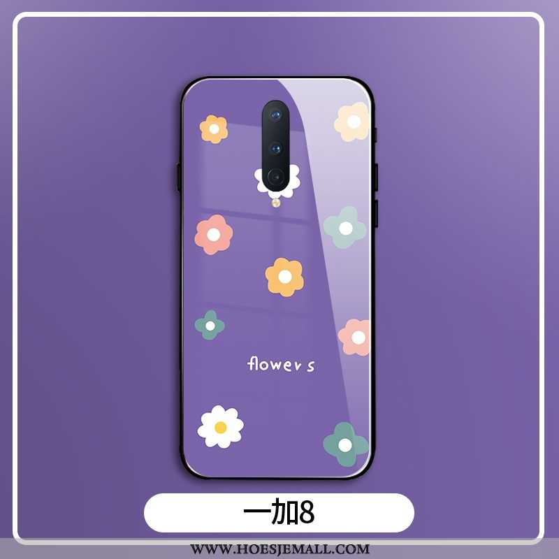 Hoes Oneplus 8 Siliconen Bescherming Anti-fall Mini Eenvoudige Mode Purper