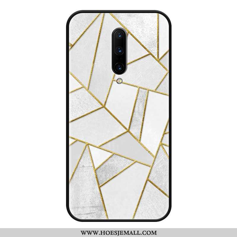 Hoesje Oneplus 8 Mode Hanger Wit Geometrie Mobiele Telefoon Kleur Witte