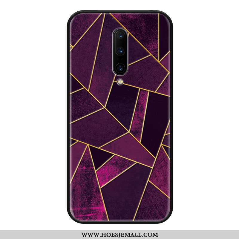 Hoesje Oneplus 8 Mode Hanger Wit Geometrie Mobiele Telefoon Kleur Witte