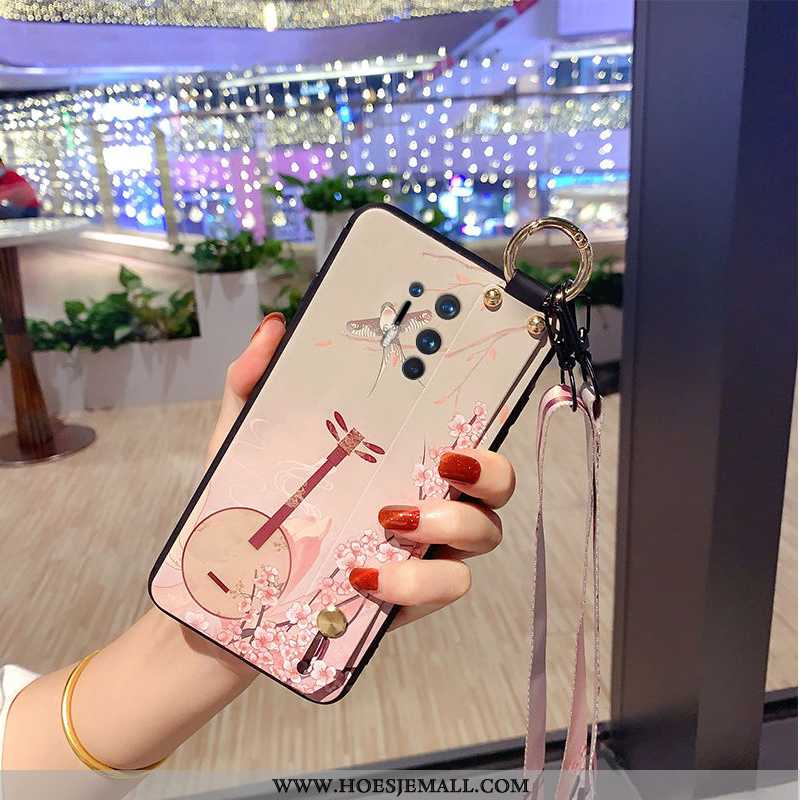 Hoesje Oneplus 8 Pro Schrobben Hanger Ondersteuning All Inclusive Zacht Bescherming Anti-fall Roze