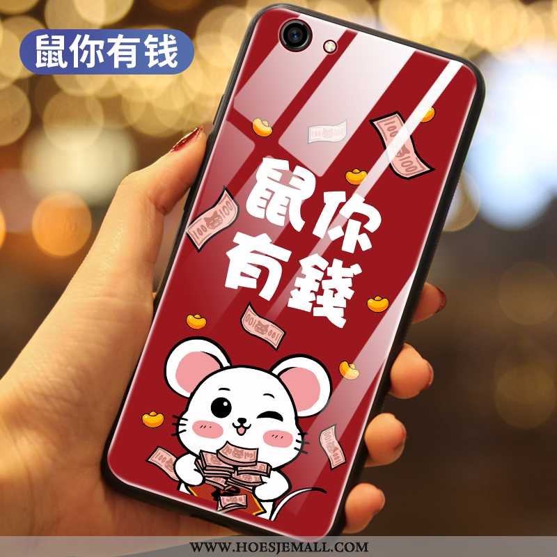 Hoesje Oppo A3 Siliconen Glas Anti-fall Rat All Inclusive Rood