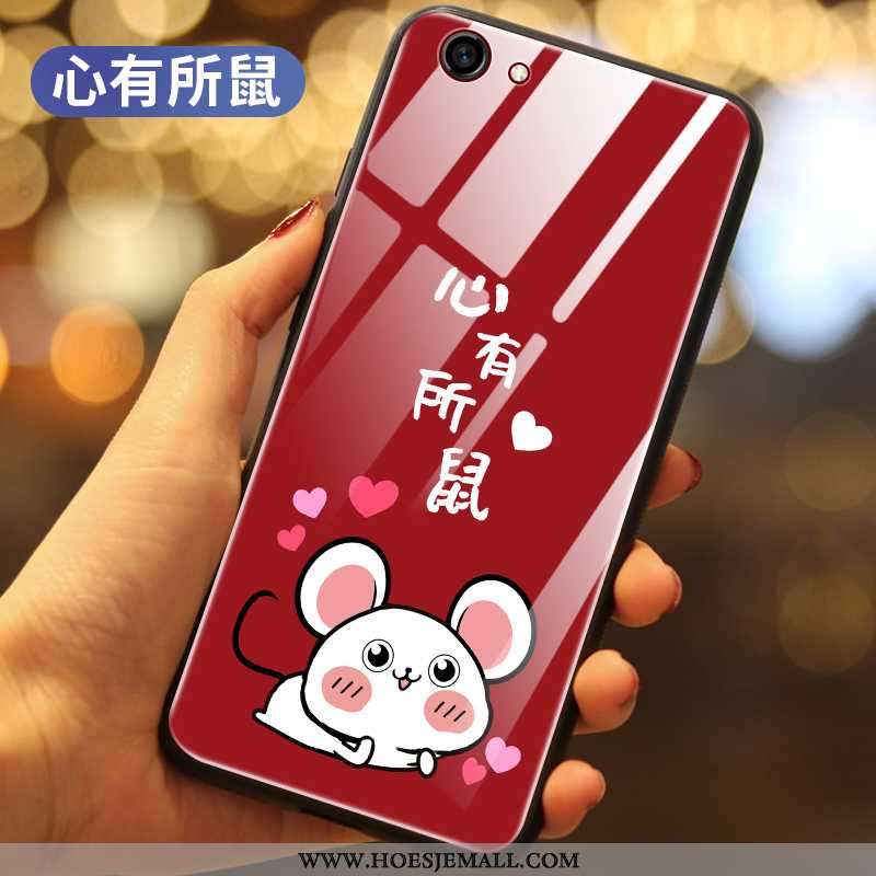 Hoesje Oppo A3 Siliconen Glas Anti-fall Rat All Inclusive Rood