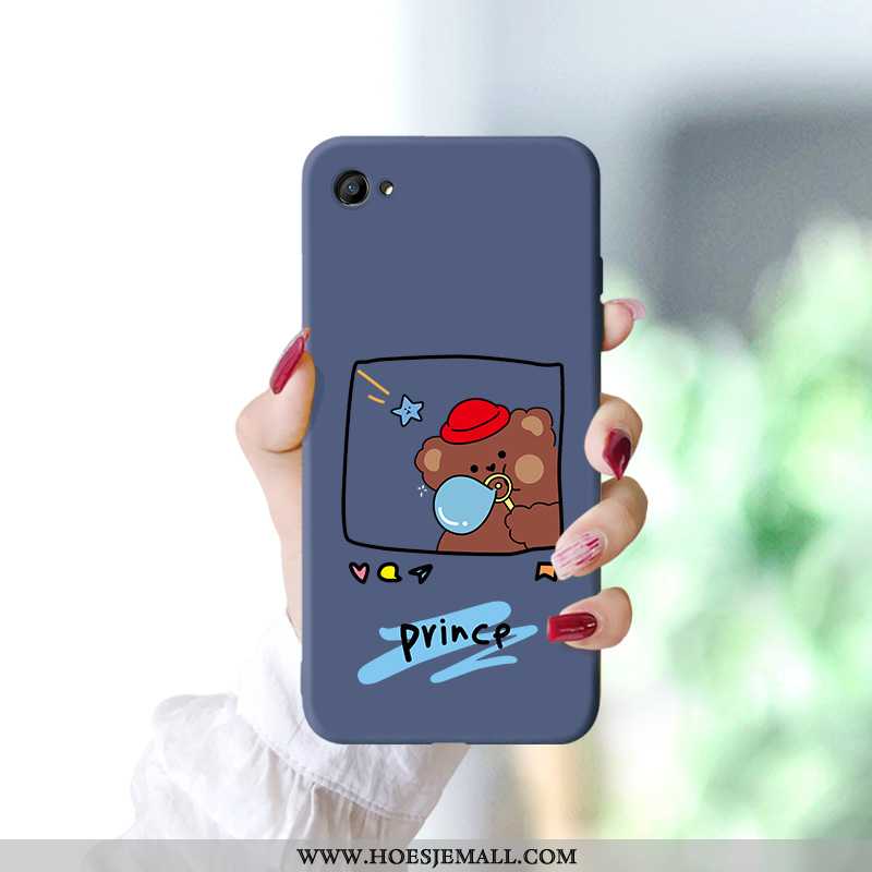 Hoesje Oppo A3 Zacht Siliconen Spotprent Blauw Anti-fall Mini Hoes Blauwe