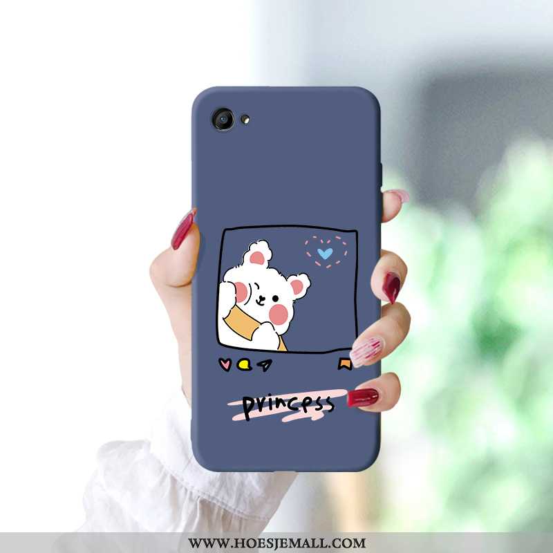 Hoesje Oppo A3 Zacht Siliconen Spotprent Blauw Anti-fall Mini Hoes Blauwe