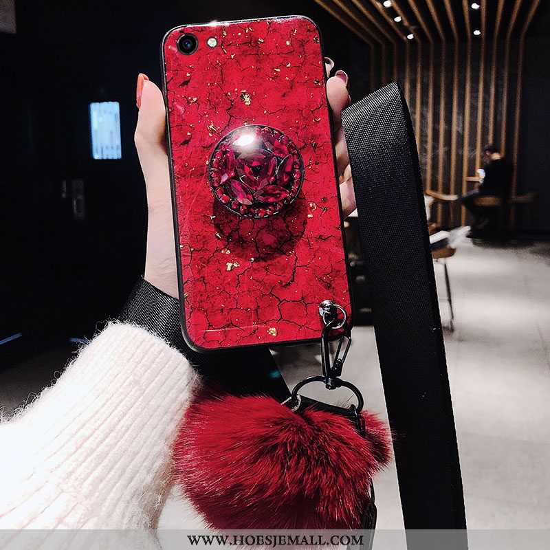 Hoes Oppo A3 Siliconen Bescherming Hoesje Purper Anti-fall Rood