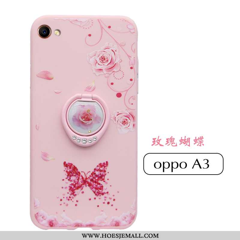 Hoesje Oppo A3 Zacht Siliconen Schrobben Roze Bescherming Anti-fall Dun