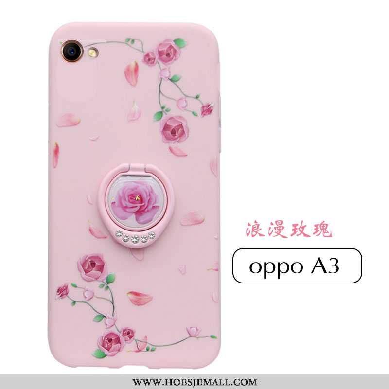 Hoesje Oppo A3 Zacht Siliconen Schrobben Roze Bescherming Anti-fall Dun