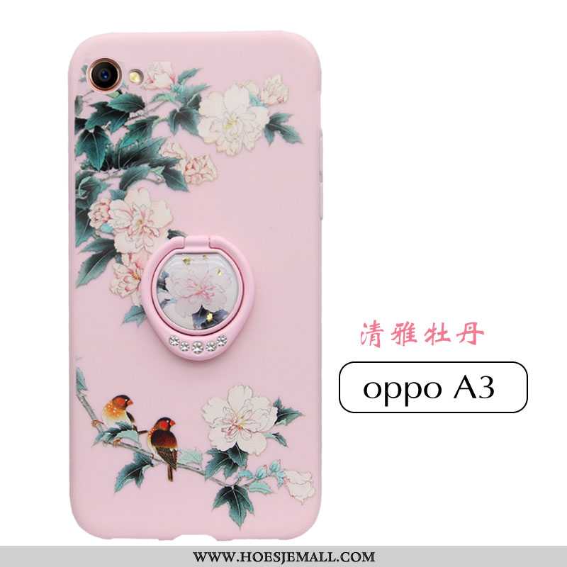 Hoesje Oppo A3 Zacht Siliconen Schrobben Roze Bescherming Anti-fall Dun