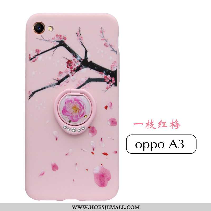 Hoesje Oppo A3 Zacht Siliconen Schrobben Roze Bescherming Anti-fall Dun