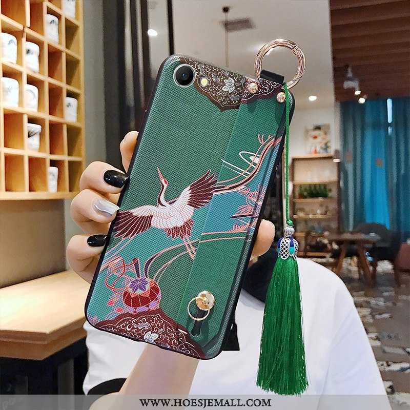 Hoes Oppo A3 Siliconen Bescherming Chinese Stijl Mode Scheppend Schrobben Anti-fall Rood