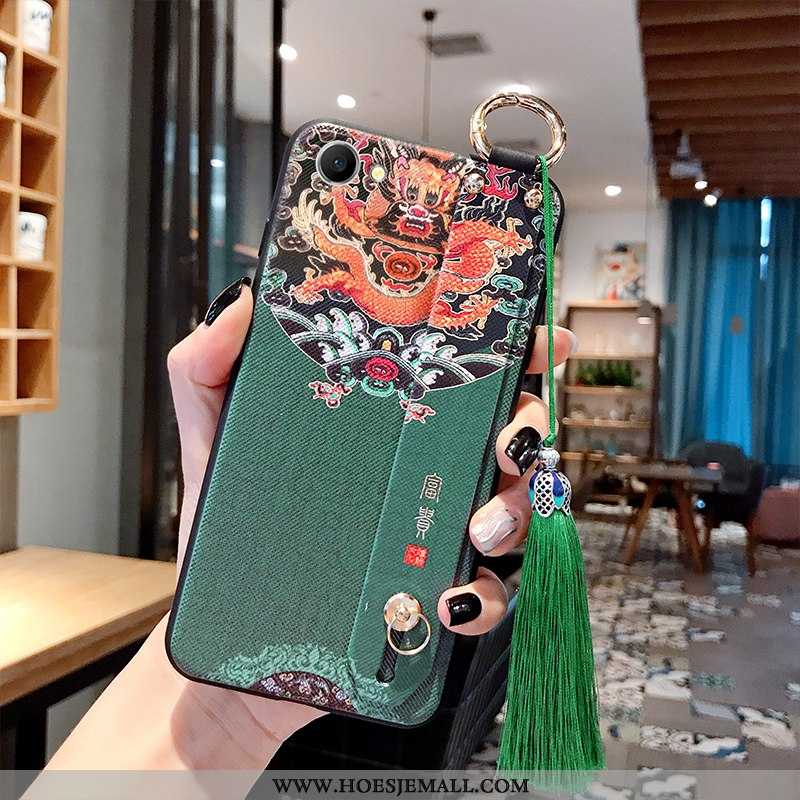 Hoes Oppo A3 Siliconen Bescherming Chinese Stijl Mode Scheppend Schrobben Anti-fall Rood