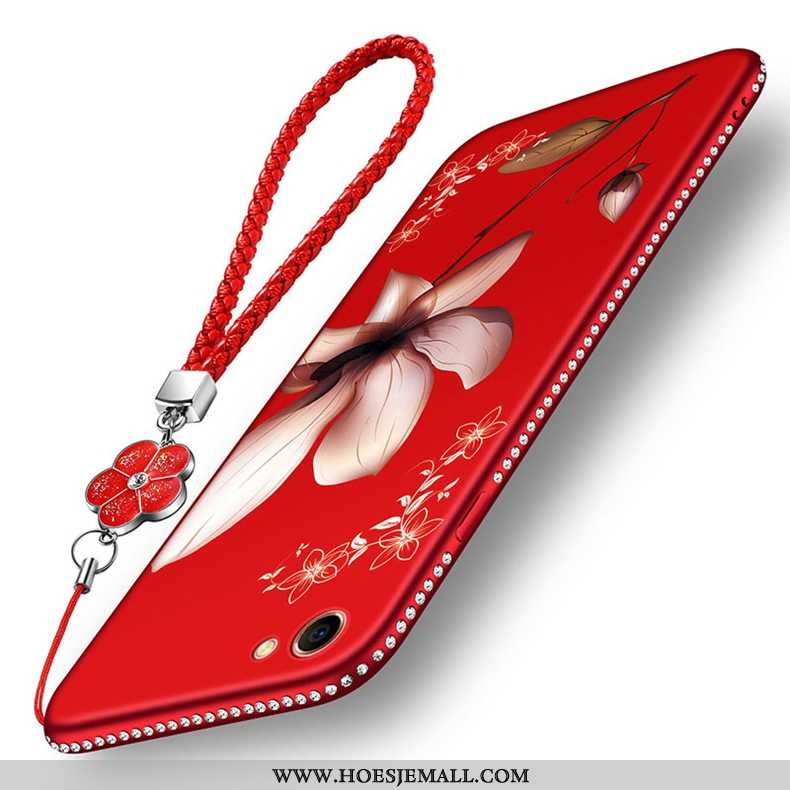 Hoesje Oppo A3 Zacht Siliconen Hanger All Inclusive Super Bescherming Lovers Rood