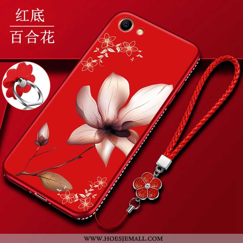 Hoesje Oppo A3 Zacht Siliconen Hanger All Inclusive Super Bescherming Lovers Rood