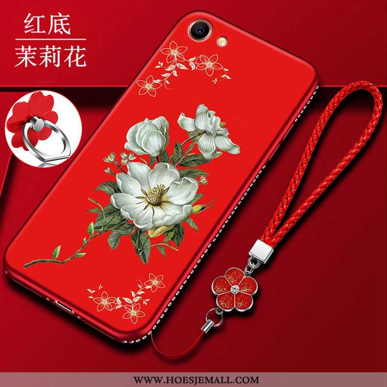 Hoesje Oppo A3 Zacht Siliconen Hanger All Inclusive Super Bescherming Lovers Rood