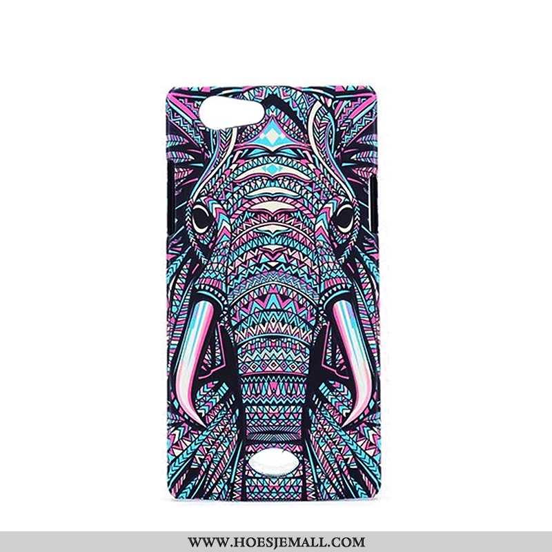 Hoesje Oppo A31 Spotprent Bescherming Hoes Hard Purper Schrobben Mobiele Telefoon