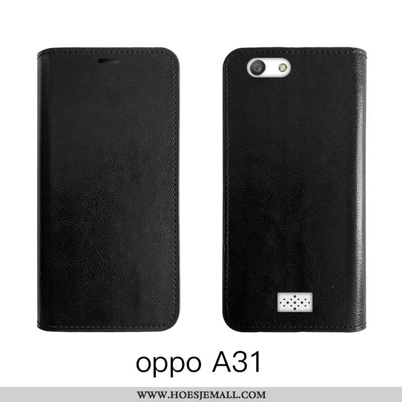 Hoesje Oppo A31 Leer Bescherming High End Folio Leren Echt Leer Bruine