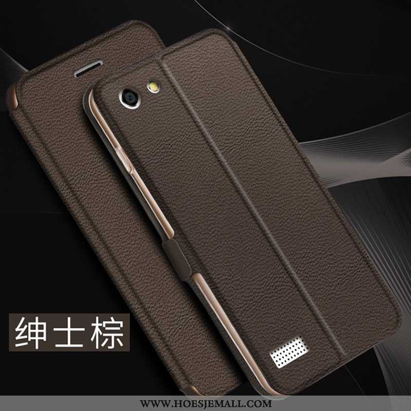 Hoes Oppo A31 Trend Super Anti-fall Dun Leren Hoesje Mobiele Telefoon Bruin