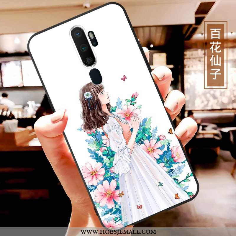 Hoesje Oppo A5 2020 Schrobben Hanger Persoonlijk Bescherming Mobiele Telefoon Hoes Rood