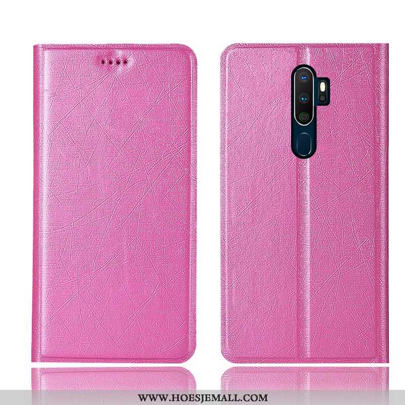 Hoes Oppo A5 2020 Leren Hoesje Bescherming Folio All Inclusive Anti-fall Mobiele Telefoon Gouden