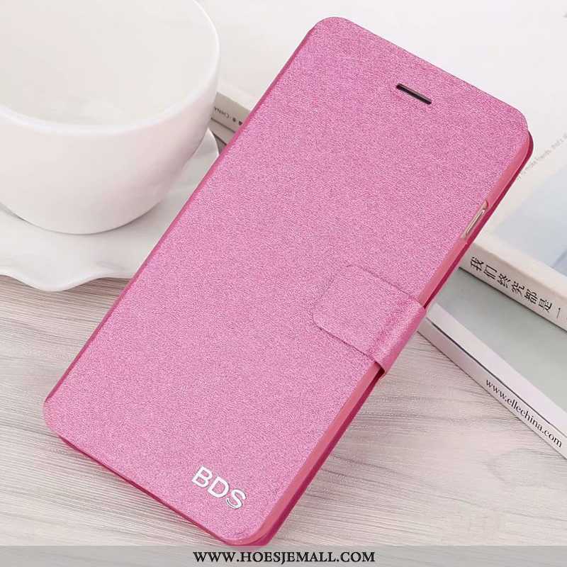 Hoes Oppo A5 Leren Hoesje Zacht Bescherming Anti-fall Folio Roze