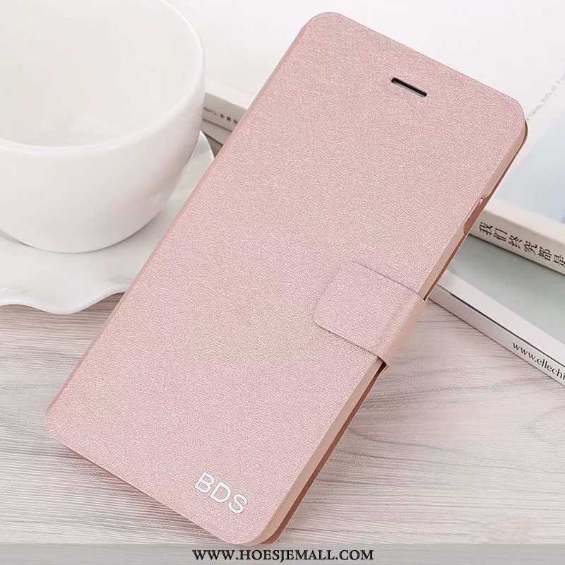 Hoes Oppo A5 Leren Hoesje Zacht Bescherming Anti-fall Folio Roze