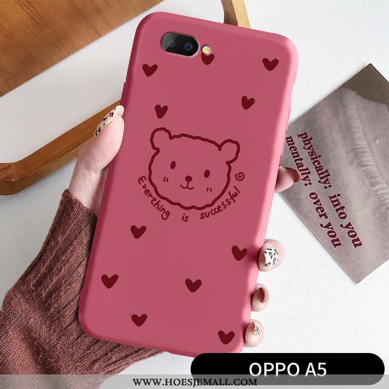 Hoesje Oppo A5 Persoonlijk Mooie Mobiele Telefoon Super Net Red Hoes Rood