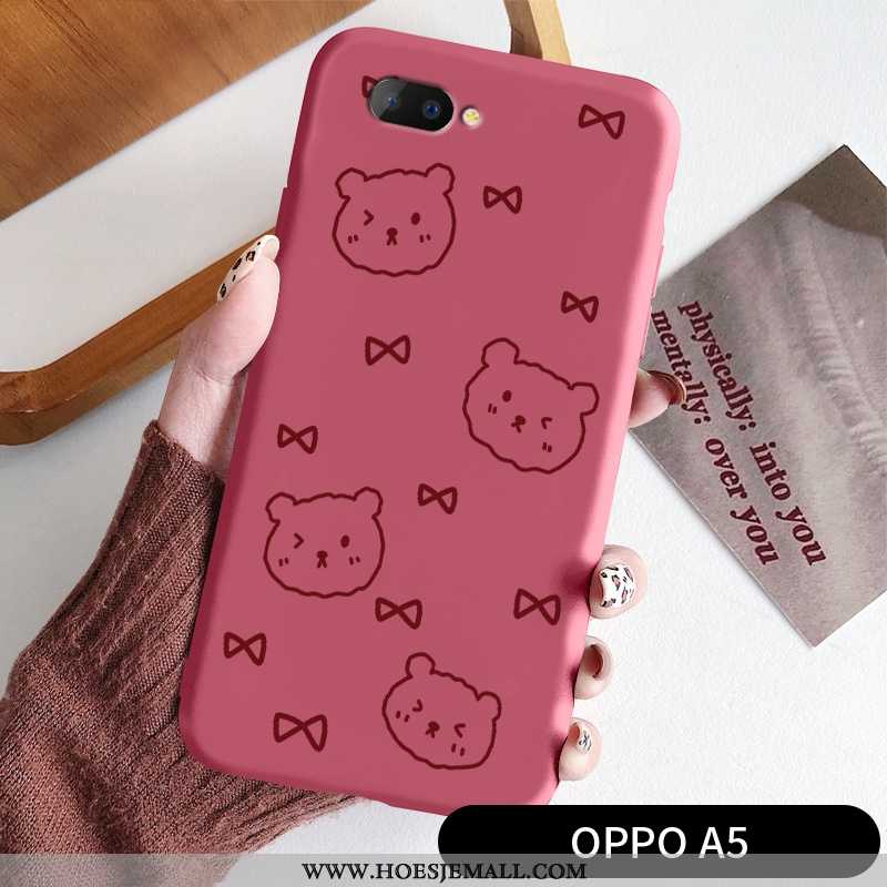 Hoesje Oppo A5 Persoonlijk Mooie Mobiele Telefoon Super Net Red Hoes Rood