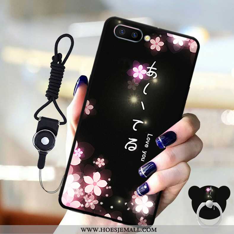 Hoesje Oppo A5 Siliconen Bescherming Hanger Hoes Mobiele Telefoon Zacht Purper