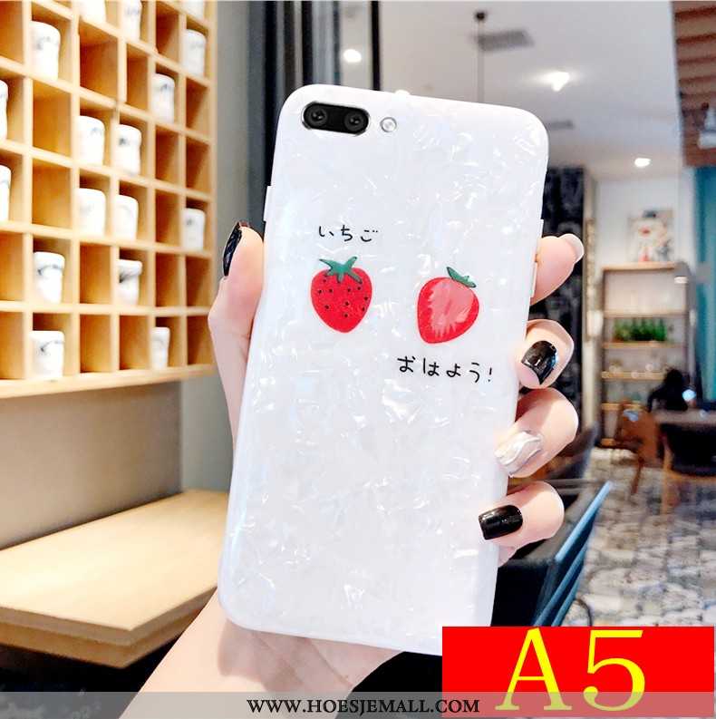 Hoesje Oppo A5 Patroon Zacht Schelp Anti-fall Hoes Spotprent Siliconen Witte