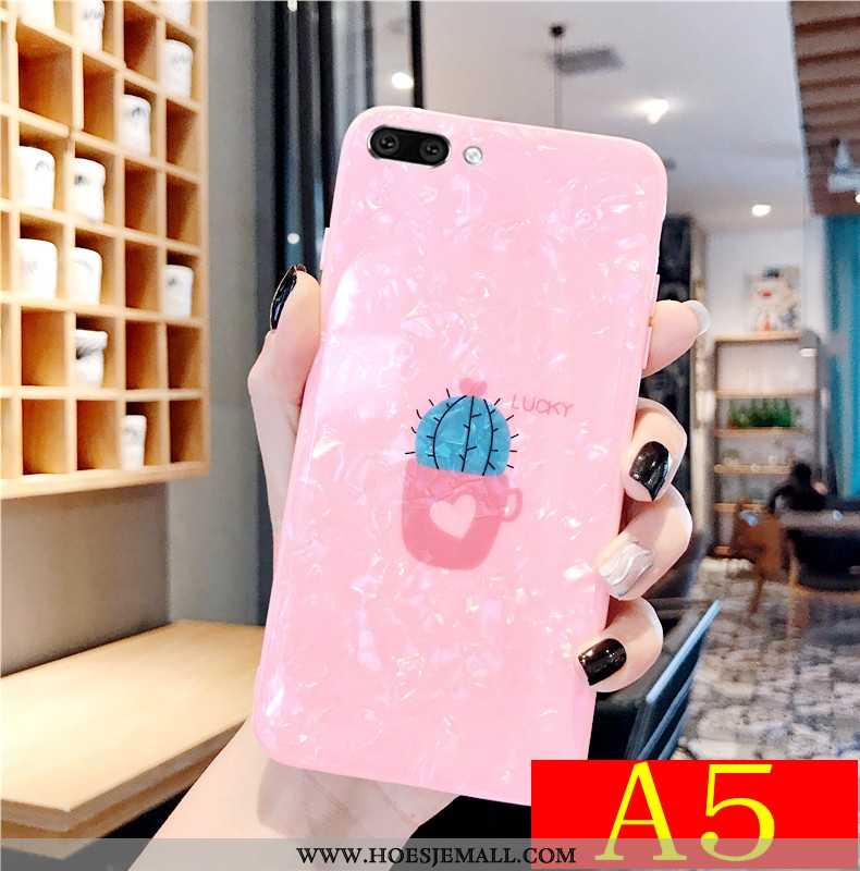 Hoesje Oppo A5 Patroon Zacht Schelp Anti-fall Hoes Spotprent Siliconen Witte