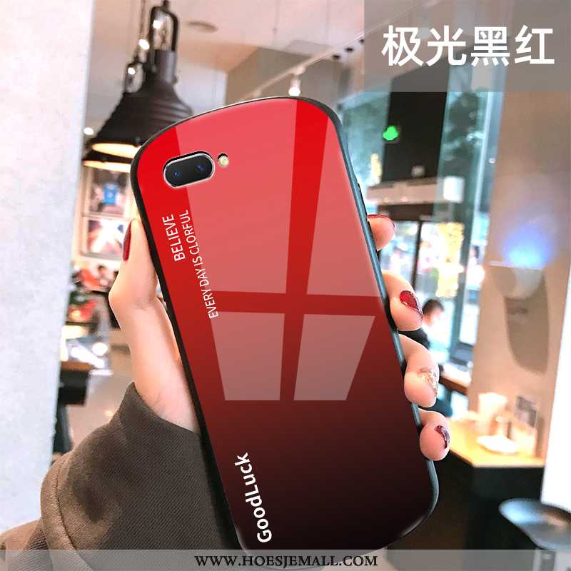 Hoes Oppo A5 Dun Mode Hoesje Eenvoudige Net Red Rood Lovers