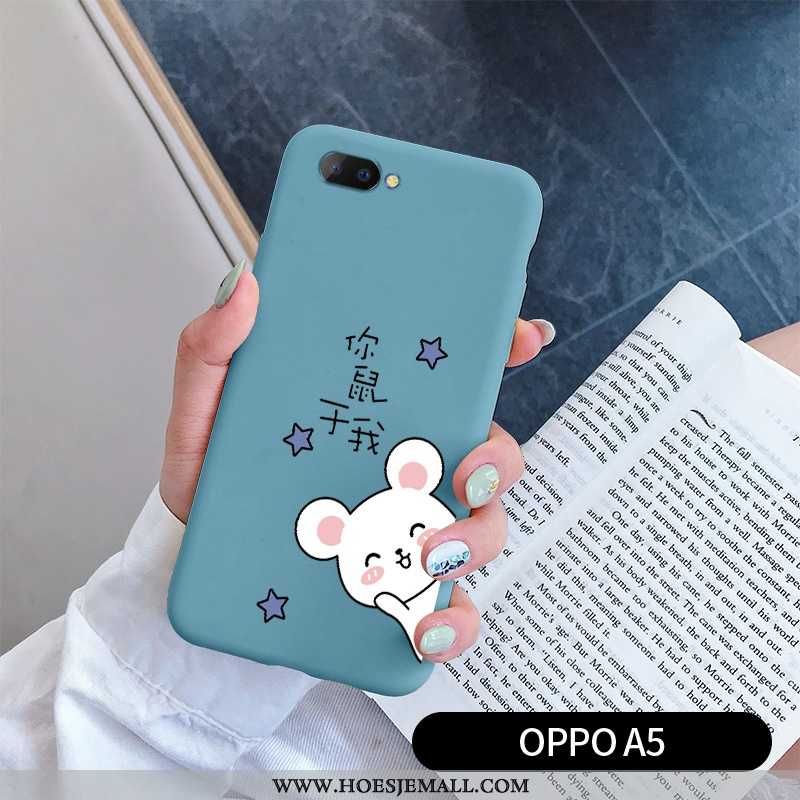 Hoesje Oppo A5 Siliconen Bescherming Mobiele Telefoon Hart All Inclusive Mooie Dun Blauwe