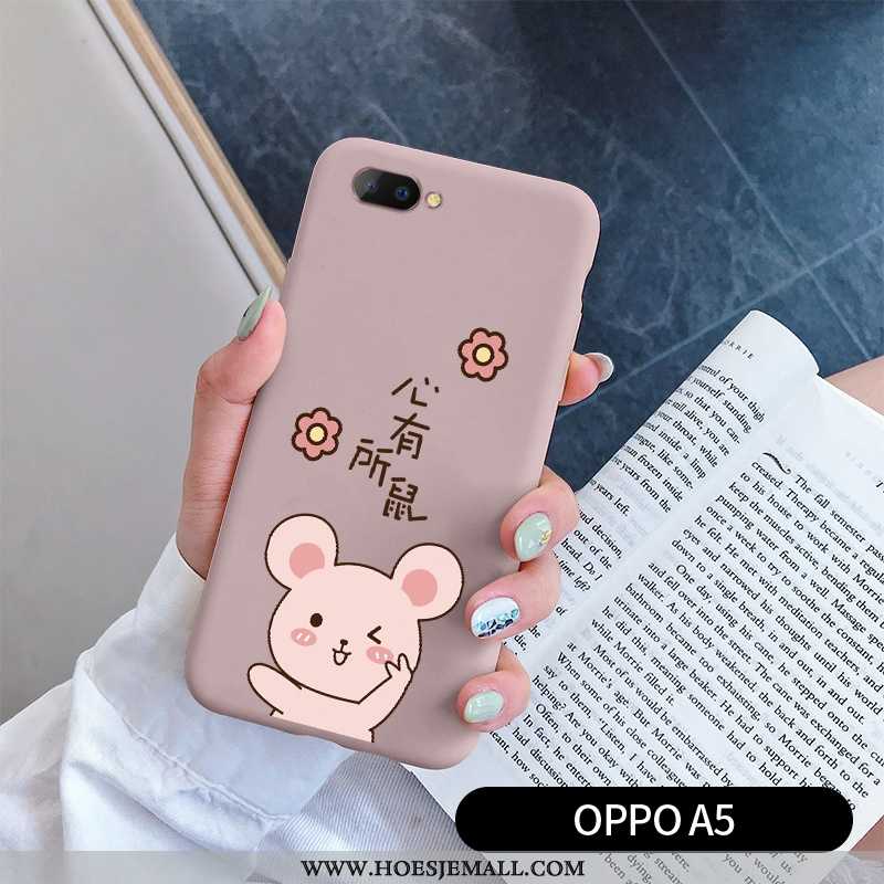 Hoesje Oppo A5 Siliconen Bescherming Mobiele Telefoon Hart All Inclusive Mooie Dun Blauwe