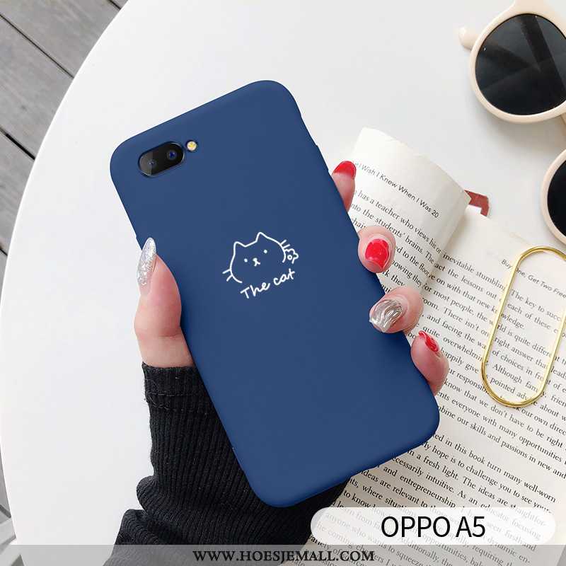 Hoesje Oppo A5 Trend Zacht Spotprent Bescherming Hond Lovers Grijs