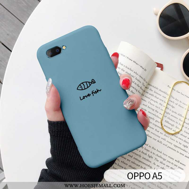 Hoesje Oppo A5 Trend Zacht Spotprent Bescherming Hond Lovers Grijs