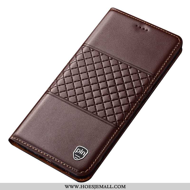 Hoes Oppo A5 Leren Hoesje Bescherming All Inclusive Bedrijf Folio High End Bruin